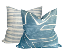 Graffito Pillow Cover in Deep Sky, Kelly Wearstler Textiles
