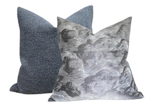 Cloud Toile Pillow Cover in Fog Grey, Schumacher Textiles