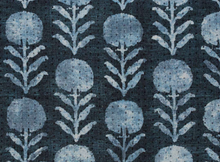Zinnia Pillow Cover in Indigo Blue, McLaurin + Piercy Textiles