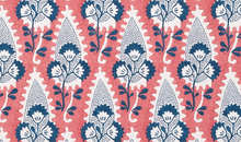 Cornwall Floral Pillow Cover in Red