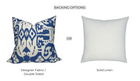 Island Ikat Pillow Cover in Royal Blue