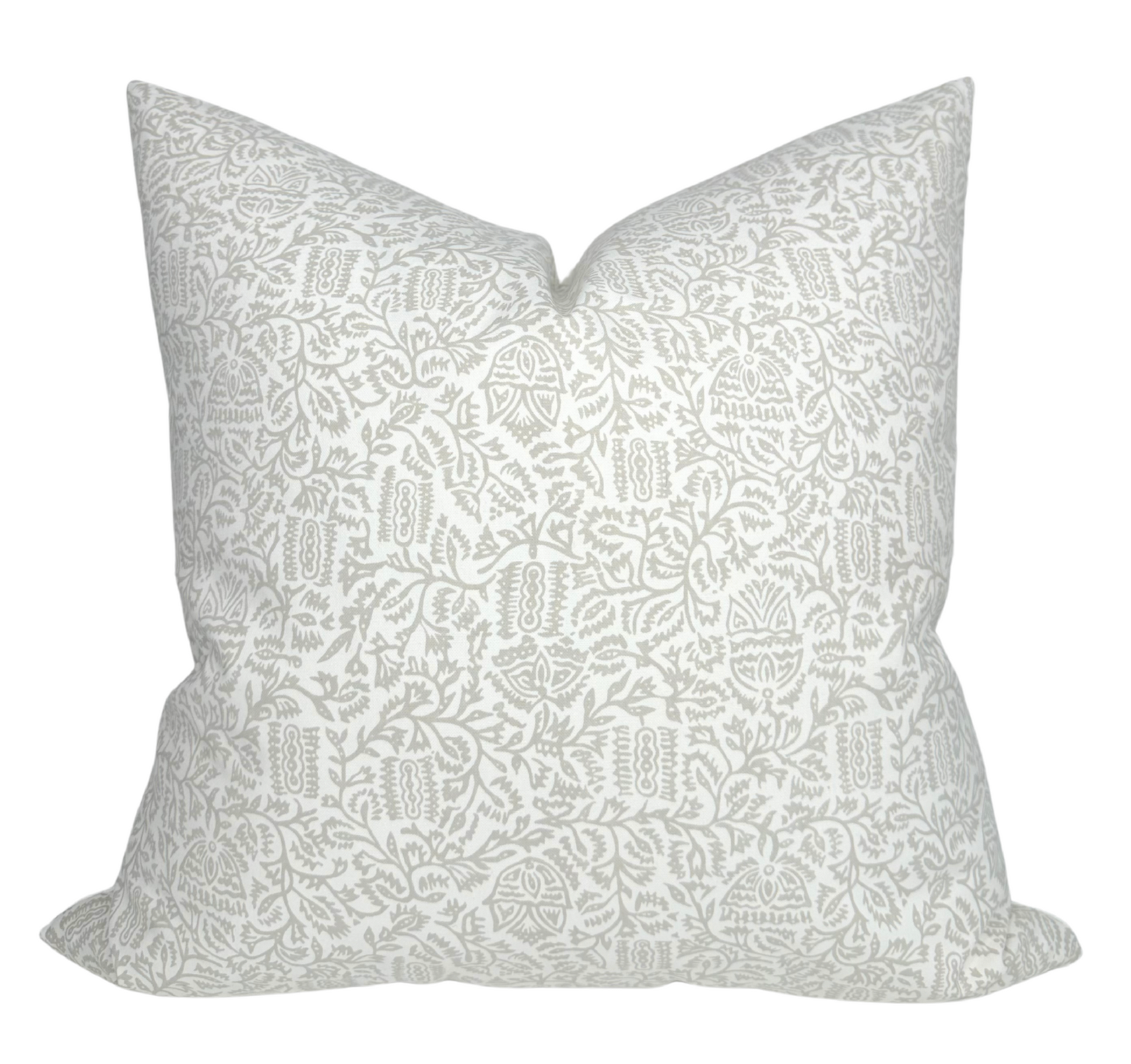 Morris Pillow Cover in Taupe, Schumacher Textiles