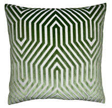 Vanderbilt Pillow Cover in Lettuce Green, Schumacher Textiles