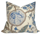 Chalfont Pillow Cover in Porcelain Blue, Schumacher Textiles