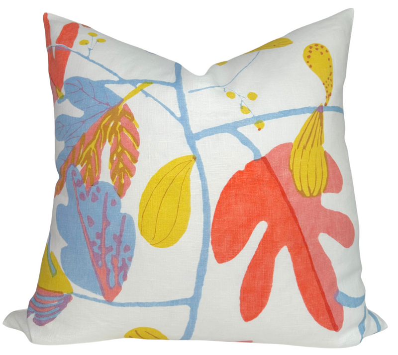 Matisse Floral Pillow Cover in Coral, Thibaut Pillows