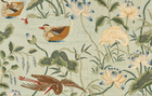 Lotus Garden Pillow Cover in Aqua, Schumacher Textiles