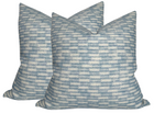 Lacuna Pillow Cover in Azul Blue, Susan Connor Textiles