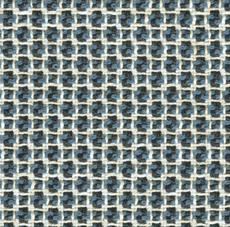 Gridded Woven Pillow Cover in Blue