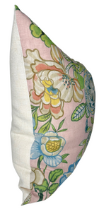 Peony Garden Floral Pillow Cover in Blush