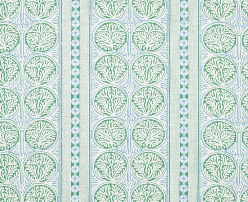 Fair Isle Pillow Cover in Blue and Green