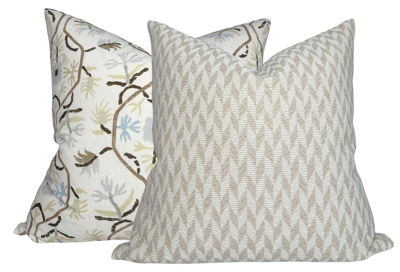 Tupai Woven Pillow Cover in Tan Brown