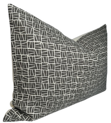 Camber Pillow Cover in Charcoal, Lindsay Alker Textiles