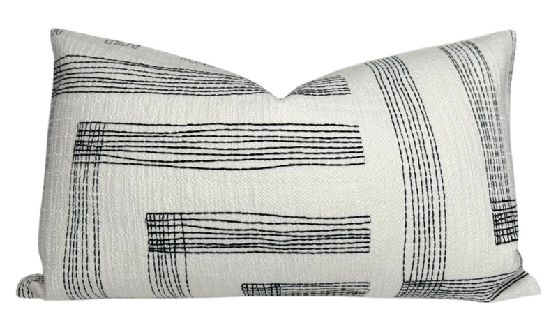 Pastiche Pillow Cover in Chalk Jet, Kelly Wearstler Textiles