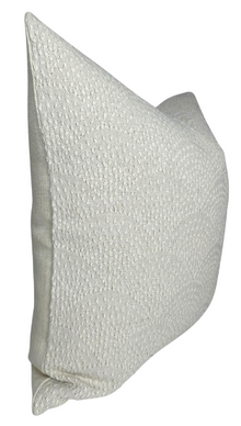 Inverse Scalloped Woven Pillow Cover in Natural