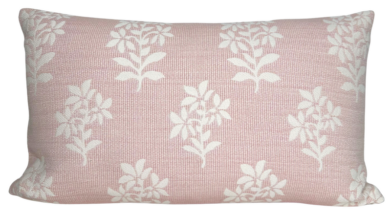 Asha Pillow Cover in Pink + Ivory, Peter Dunham Textiles