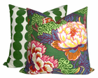 Full Circle Pillow Cover in Green, Schumacher Textiles