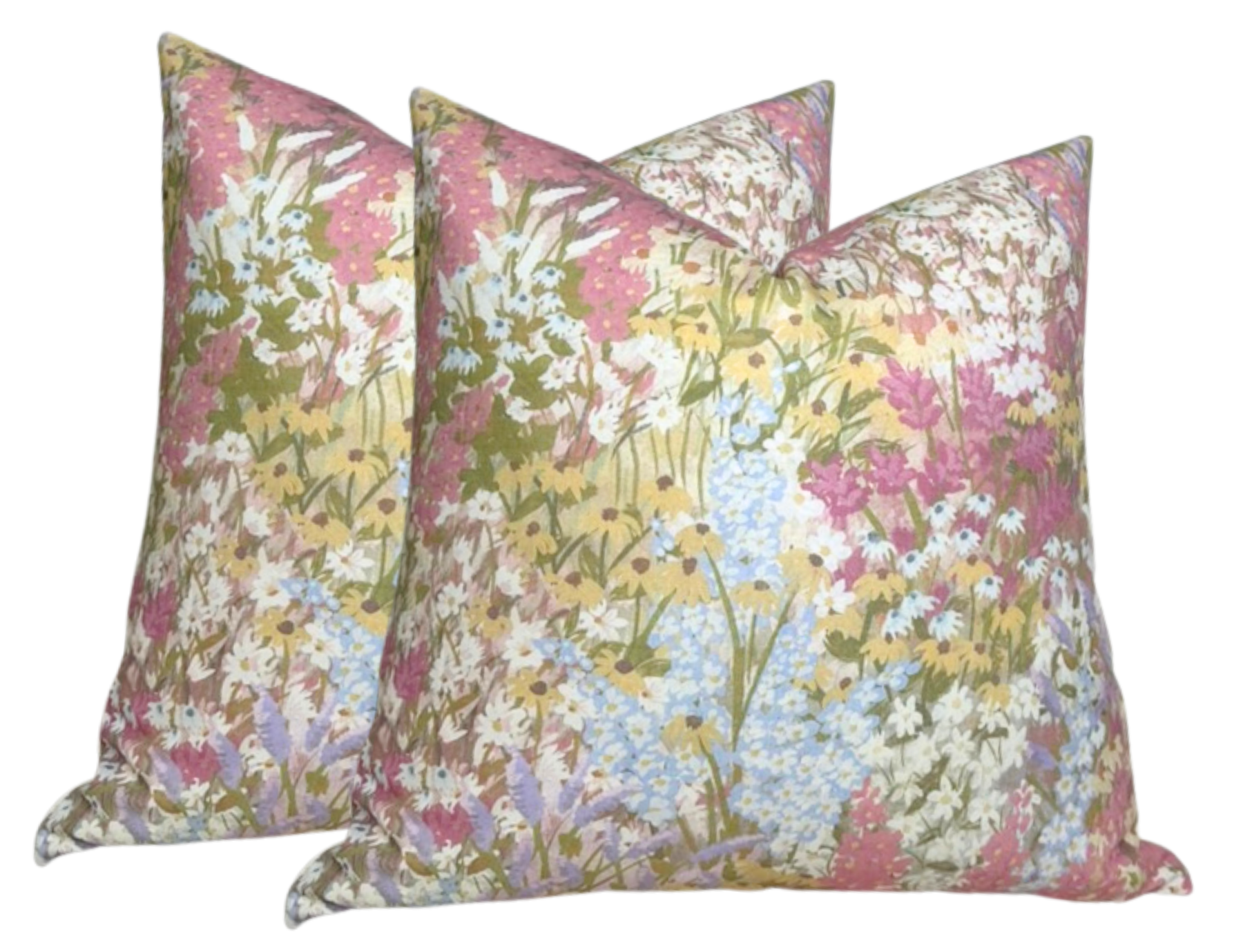 Fleur Linen Pillow Cover in Blush