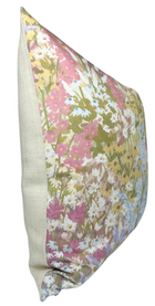 Fleur Linen Pillow Cover in Blush