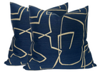 Kravet Abstract Pillow Cover in Indigo