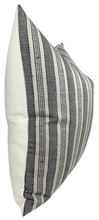 Amida Pillow Cover in Charcoal on Natural, Peter Dunham Textiles
