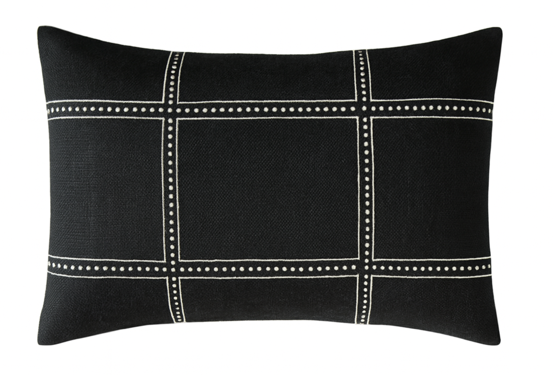 Ponte Pillow Cover in Black, Designer Pillows