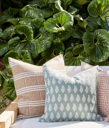 Dash Dot Pillow Cover in Rattan, Walter G Pillows, Decorative Throw Pillows