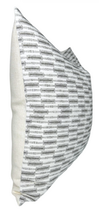 Lacuna Pillow Cover in Kohl on Ivory, Susan Connor Textiles