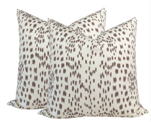 Les Touches Pillow Cover in Tan Brown