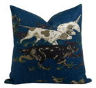 Pointers Pillow Cover in Navy Blue, Schumacher Textiles