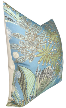Protea Performance Pillow Cover in Spa Blue