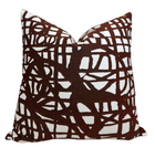 Ready to Ship, 22x22 Ecriture Pillow Cover in Rust, Holly Hunt Textiles