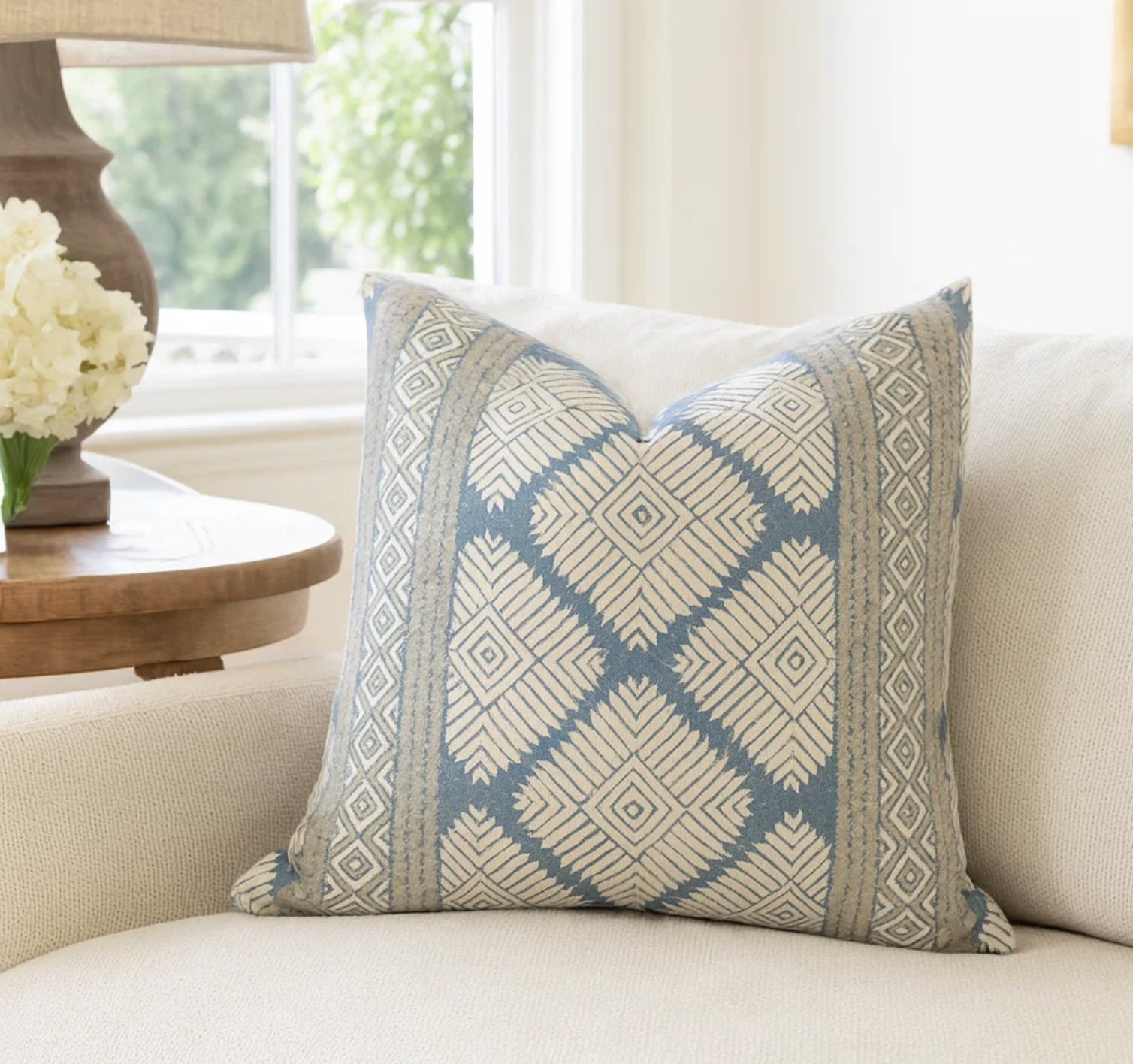 Austin Pillow Cover in Blue