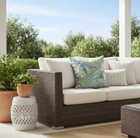 Protea Performance Pillow Cover in Spa Blue