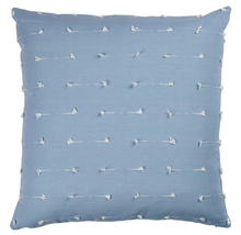 Teton Embroidered Pillow Cover in Sky Blue, Schumacher Textiles
