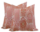 Bazaar Pillow Cover in Melon, Perennials Textiles