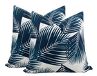 Yucca Pillow Cover in Blue, Indoor Outdoor Pillows, Holly Hunt Textiles