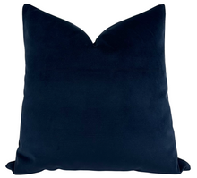 Velvet Pillow Cover in Navy Blue