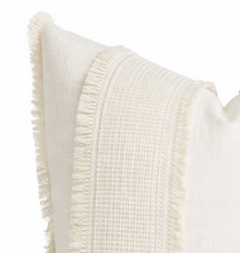 Tulum Casement Embroidered Pillow Cover in Ivory, Schumacher Textiles