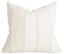 Tulum Casement Embroidered Pillow Cover in Ivory, Schumacher Textiles
