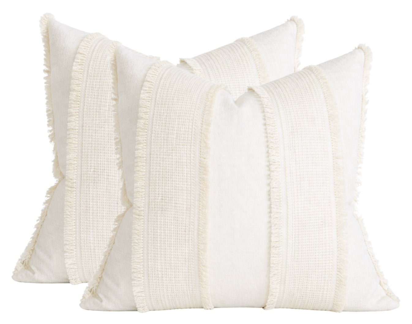 Tulum Casement Embroidered Pillow Cover in Ivory, Schumacher Textiles