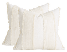 Tulum Casement Embroidered Pillow Cover in Ivory, Schumacher Textiles