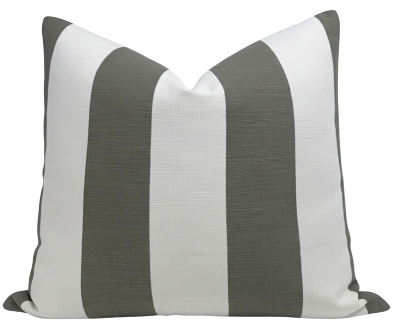 Go To Stripe Pillow Cover in Olive, Perennials Textiles