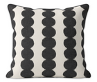 Full Circle Pillow Cover in Faded Black, Schumacher Textiles