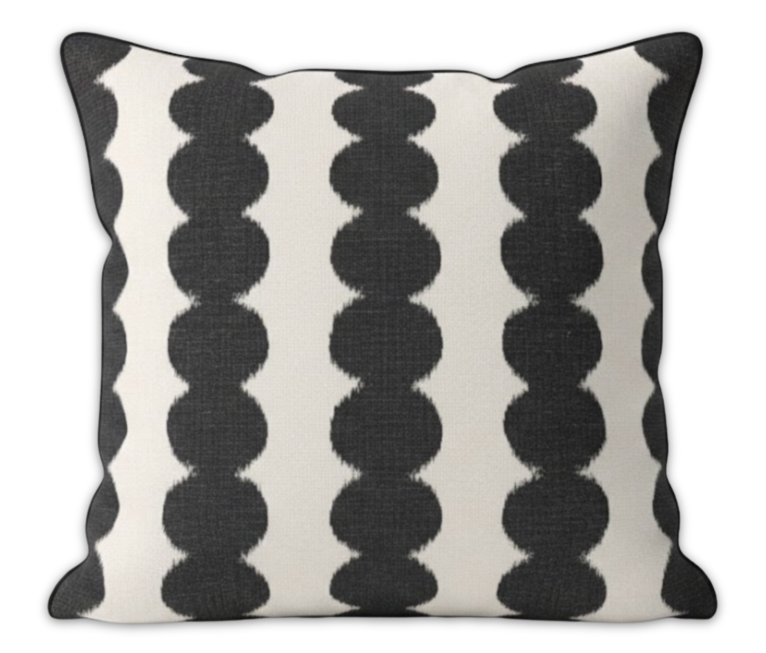 Full Circle Pillow Cover in Faded Black, Schumacher Textiles