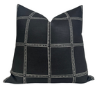 Ponte Pillow Cover in Black, Designer Pillows