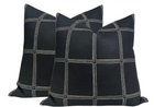 Ponte Pillow Cover in Black, Designer Pillows
