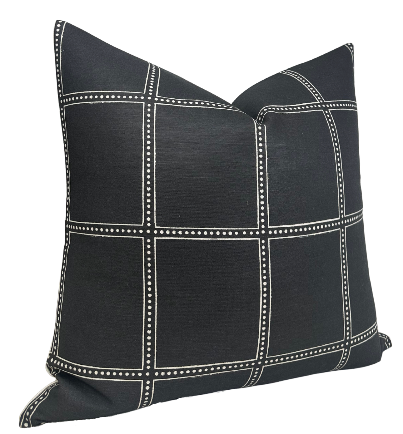 Ponte Pillow Cover in Black, Designer Pillows