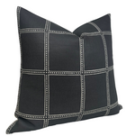 Ponte Pillow Cover in Black, Designer Pillows