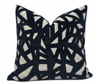 Abstract Velvet Pillow Cover in Black, Kravet Woven Textiles