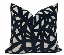 Abstract Velvet Pillow Cover in Black, Kravet Woven Textiles